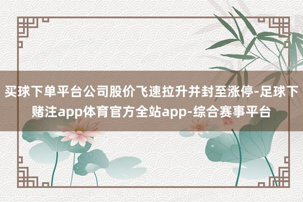 买球下单平台公司股价飞速拉升并封至涨停-足球下赌注app体育官方全站app-综合赛事平台