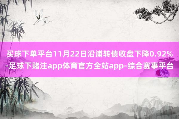 买球下单平台11月22日沿浦转债收盘下降0.92%-足球下赌注app体育官方全站app-综合赛事平台