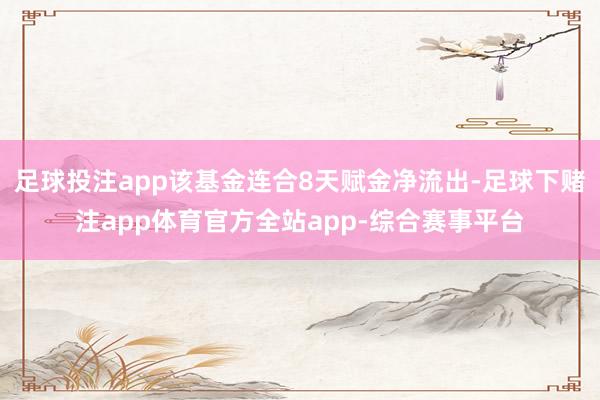 足球投注app该基金连合8天赋金净流出-足球下赌注app体育官方全站app-综合赛事平台