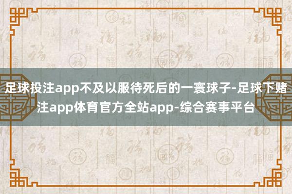 足球投注app不及以服待死后的一寰球子-足球下赌注app体育官方全站app-综合赛事平台