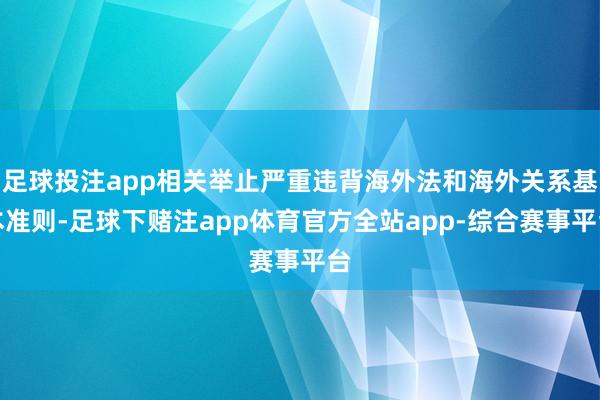 足球投注app相关举止严重违背海外法和海外关系基本准则-足球下赌注app体育官方全站app-综合赛事平台