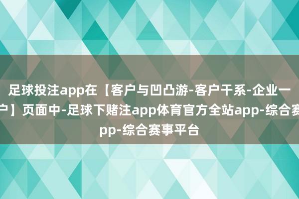 足球投注app在【客户与凹凸游-客户干系-企业一说念客户】页面中-足球下赌注app体育官方全站app-综合赛事平台