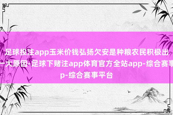 足球投注app玉米价钱弘扬欠安是种粮农民积极出售的一大原因-足球下赌注app体育官方全站app-综合赛事平台