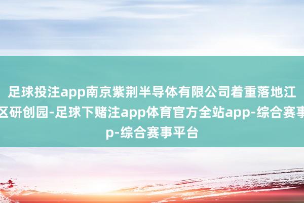 足球投注app南京紫荆半导体有限公司着重落地江北新区研创园-足球下赌注app体育官方全站app-综合赛事平台