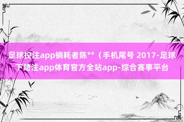 足球投注app销耗者陈**（手机尾号 2017-足球下赌注app体育官方全站app-综合赛事平台