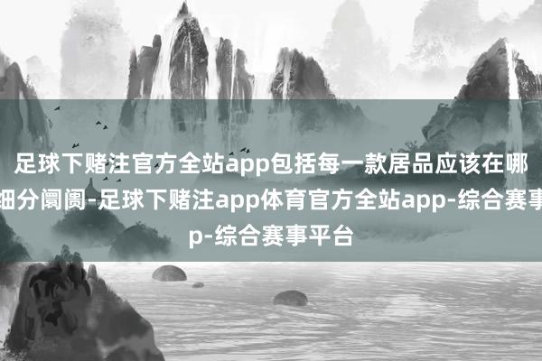 足球下赌注官方全站app包括每一款居品应该在哪一个细分阛阓-足球下赌注app体育官方全站app-综合赛事平台