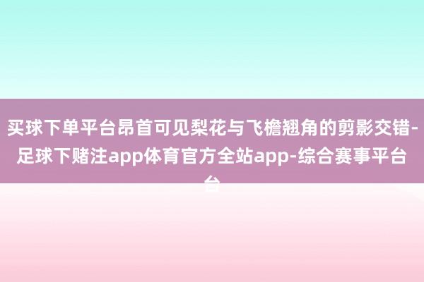买球下单平台昂首可见梨花与飞檐翘角的剪影交错-足球下赌注app体育官方全站app-综合赛事平台