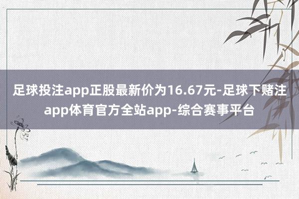 足球投注app正股最新价为16.67元-足球下赌注app体育官方全站app-综合赛事平台