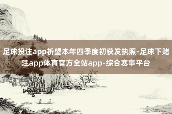 足球投注app祈望本年四季度初获发执照-足球下赌注app体育官方全站app-综合赛事平台