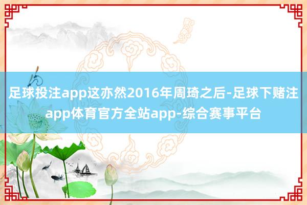 足球投注app这亦然2016年周琦之后-足球下赌注app体育官方全站app-综合赛事平台