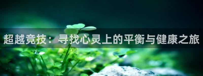 bbin视讯游戏平台：超越竞技：寻找心灵上的平衡与健康之旅